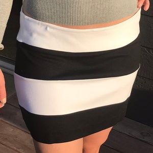 NEW! Black & White banded skirt from Express